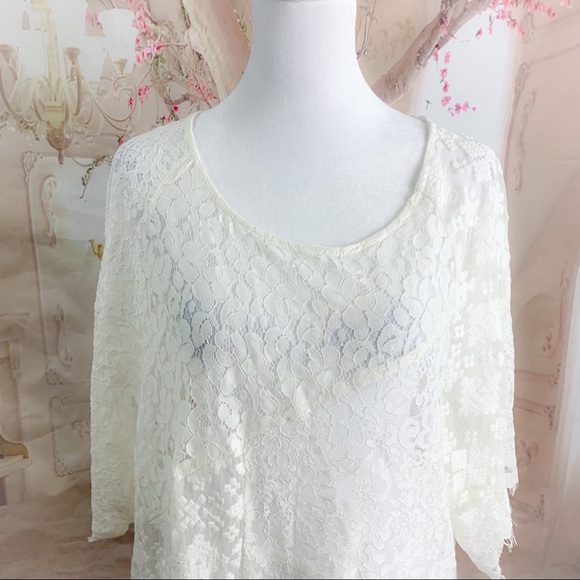 NEW Karen Kane White Eyelet lace Riviera Blouse - Picture 3 of 11
